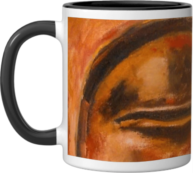 Original Abstract Art Buddha Design Ceramic Mug by John Richard Hewitt Fine Art