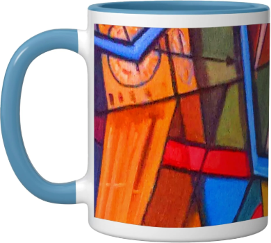 Original Abstract Art London Design Ceramic Mug by John Richard Hewitt Fine Art