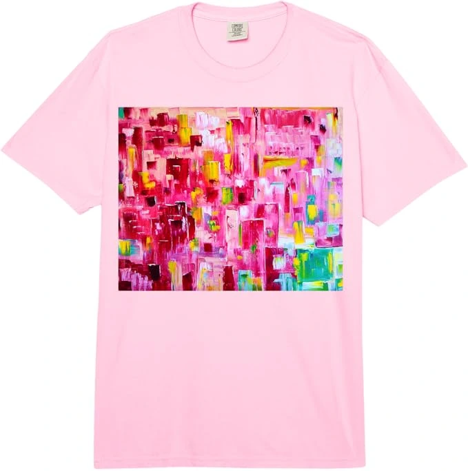Exclusive Rose T Shirt by John Richard Hewitt Fine Art featuring an abstract rose design.