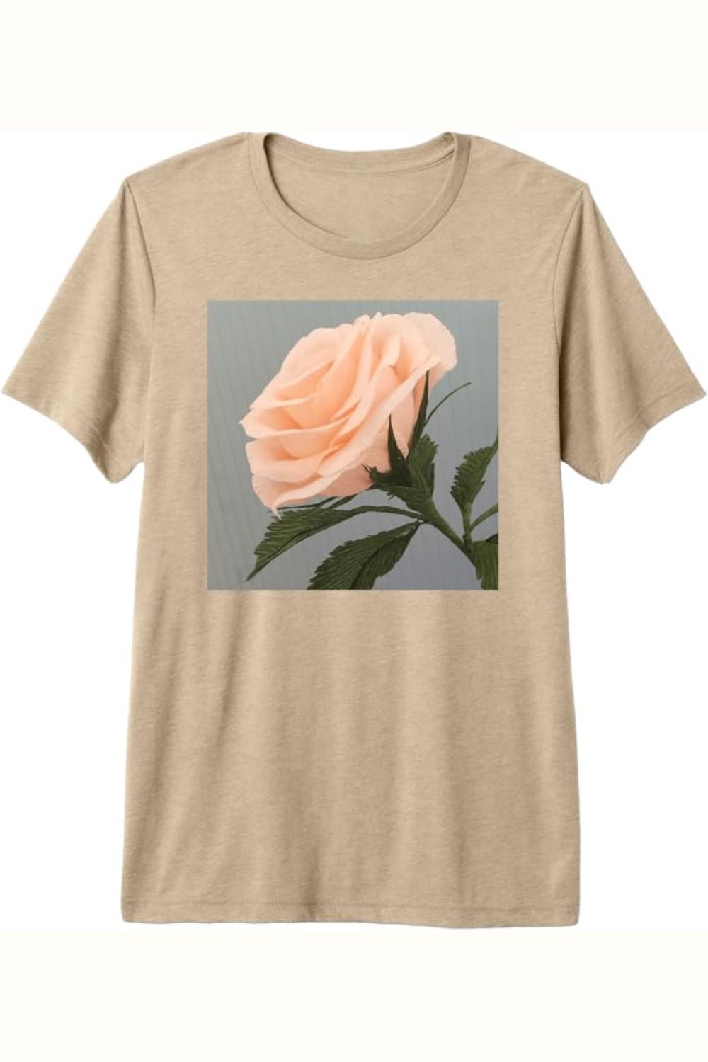 Floral Art Rose Tan Premium T-Shirt | John Richard Hewitt Exclusive Design