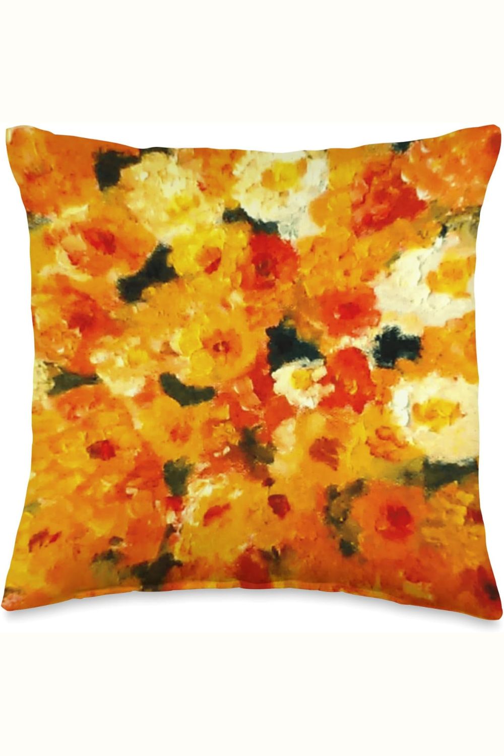 Orange Marigolds Throw Pillows | John Richard Hewitt Exclusive Design