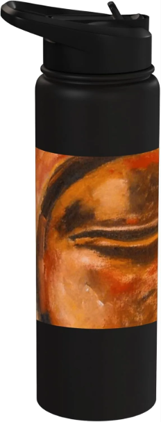 Original Abstract Art London Design Dual-Wall Stainless Steel Insulated Water Bottle by John Richard Hewitt Fine Art